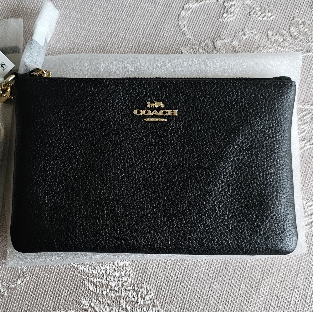 Coach Black Wristlet NWT